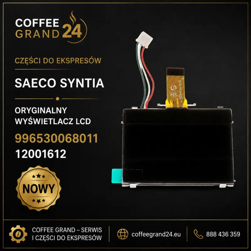 Oryginalny wyświetlacz LCD Saeco Syntia 996530068011 – nowy