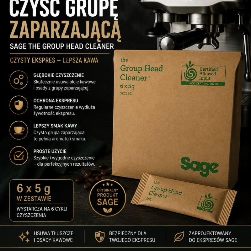 Oryginalny środek do czyszczenia grupy Sage The Group Head Cleaner 6 × 5 g
