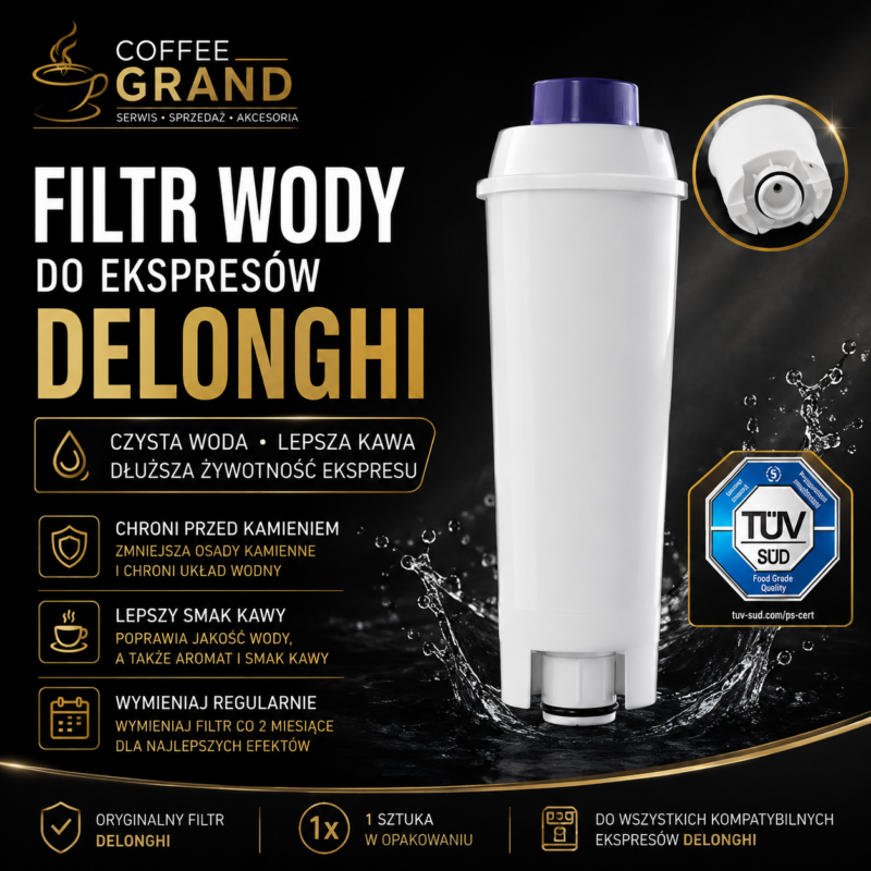 Filtr wody do ekspresów De’Longhi – zamiennik DLSC002 – 1 szt.