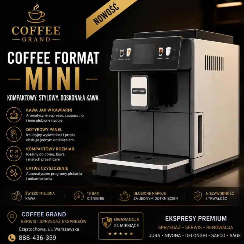 Coffee Format MINI – automatyczny ekspres do kawy z panelem dotykowym – NOWY