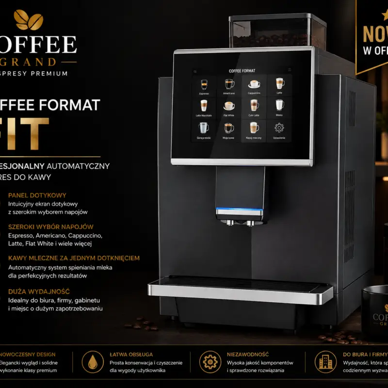Coffee Format FIT – profesjonalny automatyczny ekspres do kawy z dużym ekranem dotykowym – NOWY