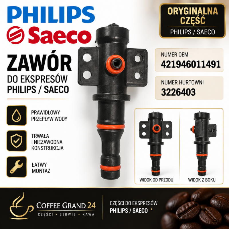 ZawĂłr gorÄ
cej wody Philips Saeco 4 bar 421946011491
