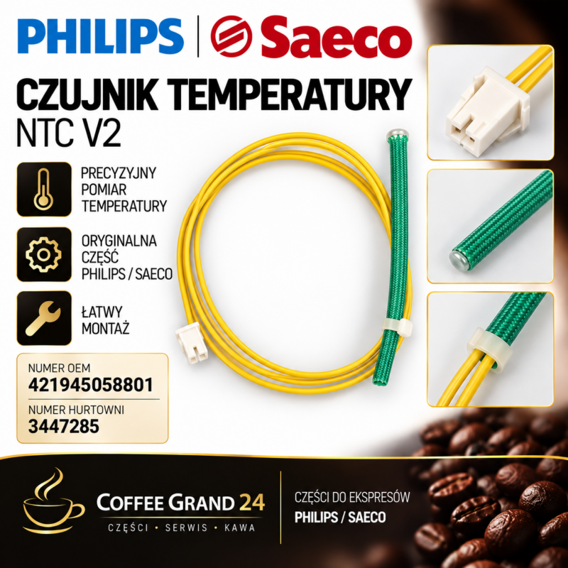 Czujnik temperatury NTC V2 Philips Saeco 421945058801 – oryginalna część
