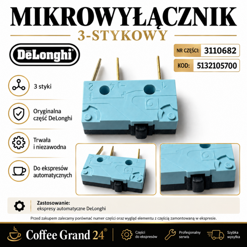 MikrowyĆÄ
cznik 3-stykowy DeLonghi 3110682 / 5132105700